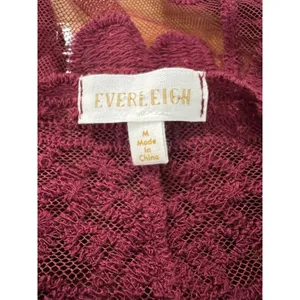 Everleigh Size M Burgundy Red Lace Open Front Duster Bohemian Peasant Formal‎ thumbnail 8