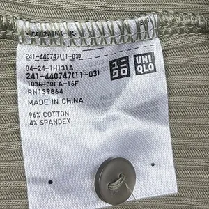 Uniqlo Women's Olive Green Ribbed Button Up Cropped Top Sweater Cardigan Size S thumbnail 7