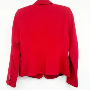 Zara Basic Womens Red Tailored Single Button Office Siren Career Blazer Size M thumbnail 7