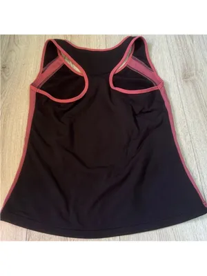 Nike black pink tank top sleeveless shirt thumbnail 2