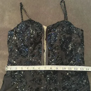 Women’s Black MermaidFit Sequins Party Prom Formal Dress LaceUp Back Size 4 thumbnail 7