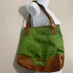 Vintage Y2K Nine & Co. Green Shoulder Bag Vegan Leather Bohemian Boho 2000s thumbnail 3