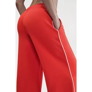 Nike Sportswear Mid-Rise Wide Leg Track Pants Picante Red Orange Women XL Baggy thumbnail 10