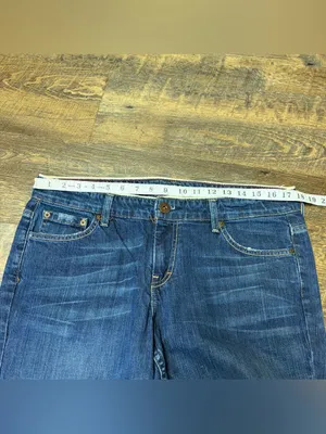 Vintage Y2K American Eagle AE Hipster Jeans Womens 14 Low Rise Flare Boho 2000s thumbnail 4