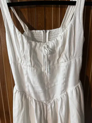 Reformation Balia Linen Dress White 4 thumbnail 7