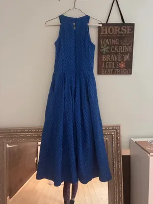 EmilyandFin Royal Blue Sleeveless Halter Dress thumbnail 4