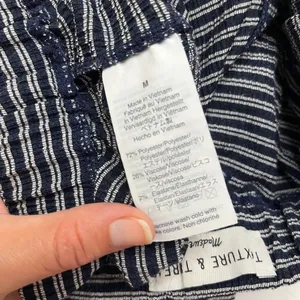 Madewell Texture & Thread Wide Leg Pull On Pant in Stripe Sz M thumbnail 8