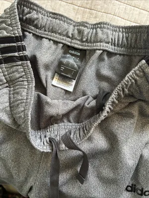 Adidas gray Y2k black Pull on sporty athletic loose straight pants M thumbnail 5