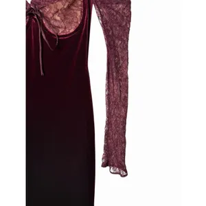 House of CB Ivy Black Cherry Velvet Maxi Dress XS thumbnail 9