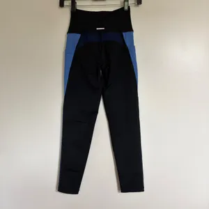 Aerie Chill Play Move High Waisted Colorblock Mesh Pocket Leggings Black Blue XS thumbnail 8