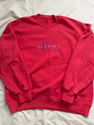 Vintage Flordia Crewneck Red Size L thumbnail 1