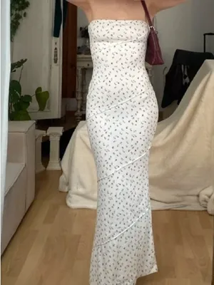 Princess Polly ditsy floral strapless maxi dress bodycon ribbed oscar lined thumbnail 6