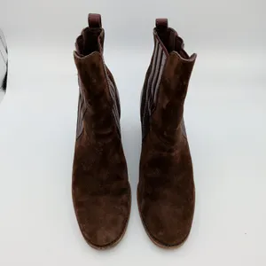 UGG Olivia Chelsea Heeled Boots Women Brown Suede Leather‎ Ankle 8.5 5597 thumbnail 4