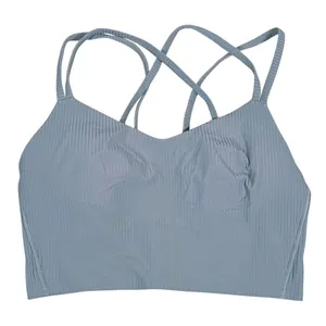 Lululemon Like a Cloud Ribbed Longline Sports Bra Size 2 Teal Yoga Pilates Gym thumbnail 2