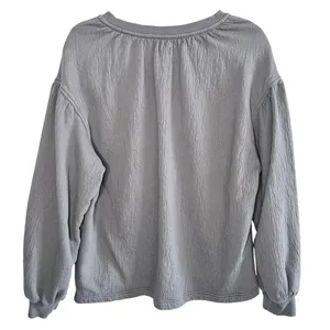 Aerie Easy Street Sweatshirt XS Gray Oversized Slouchy Tunic Tassel Coastal Boho thumbnail 8