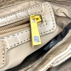 Fawn Design The Bamboo Shoulder Bag in Latte Faux Croc Purse Limited Edition NEW thumbnail 12
