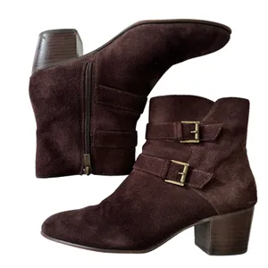 Clarks Artisan Womens Ceara Chloe Buckle Booties Brown Suede Casual size 10 thumbnail 5