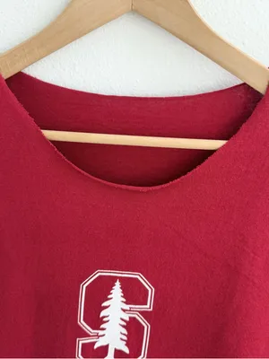 Stanford University Off The Shoulder Tee Red Size XL thumbnail 2
