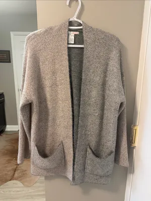 Anthropologie x Camaieu Metallic Knit Cardigan M thumbnail 2