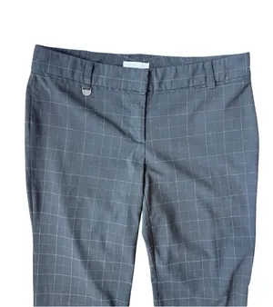 New York And Company Stretch Windowpane Black & White Pants thumbnail 3