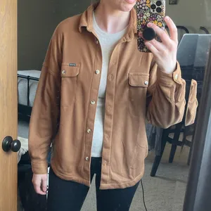 Columbia Waffle Knit Button Down Brown Size M thumbnail 5