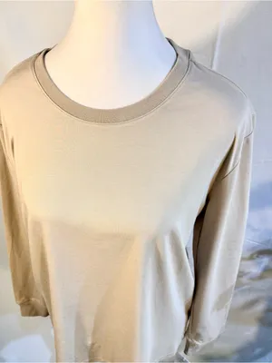 💥NWT Boody Classic Bamboo Cotton Long Sleeve T-Shirt Stone Sz S🧡 thumbnail 8
