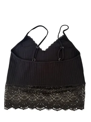 Carly Jean Los Angeles Black Unlined Lace Bralette One Size Adjustable Straps thumbnail 2