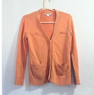 Pendleton cardigan grandpa sweater orange ps petite small thumbnail 1