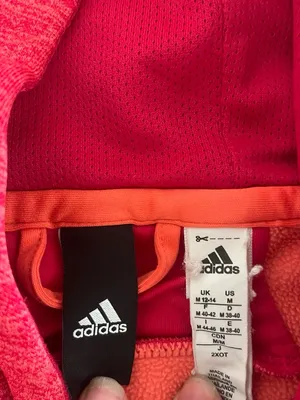 adidas Pink-Red Jacket with Orange Trim thumbnail 3