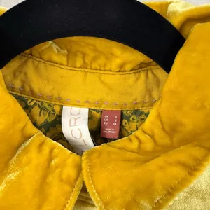 Anthropologie Women’s 2 Pilcro Velvet Velour Button Down Top thumbnail 2