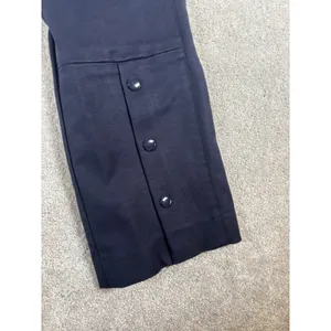 tory burch navy leg snap button mini flare crop trouser 6 Pockets Zip Button‎ thumbnail 7
