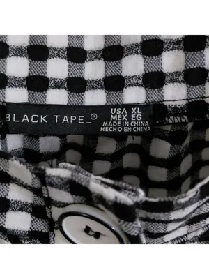 Black Tape Black White Gingham Mini Dress XL thumbnail 5