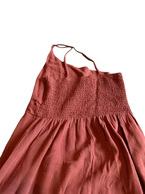 Aarabess Cropped Length Terracotta Jumpsuit Wide Leg One Shoulder Size Medium thumbnail 8