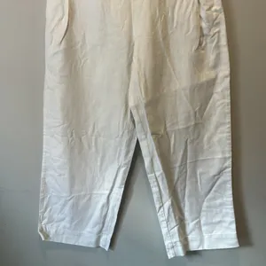 NWT Madewell Pull-On Straight Crop Pants NR174 White Linen Cotton‎ Blend Size 2 thumbnail 6