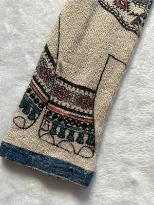 Gaze Boho Elephant Knit Long Sleeve Top Size Medium Southwestern Festival thumbnail 12