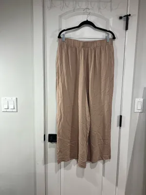 Double Zero Beige Palazzo Pants, thumbnail 3