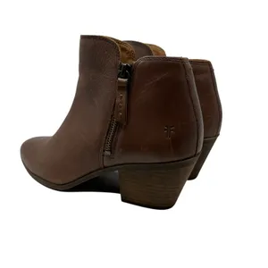 Frye‎ Judith Double-Zip Leather Ankle Boots Booties Brown Size US 9 thumbnail 11
