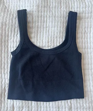 Athletic cropped tank top black Size M thumbnail 1