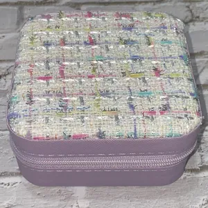 Colorful Tweed Jewelry Box thumbnail 1