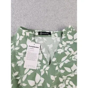 NWT Floral Midi Dress Stretch Pocket Ruffle Sleeve Flowy Boho Cottagecore MEDIUM thumbnail 2