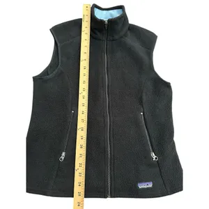 Patagonia Womens Flyer Full Zip Fleece Vest Medium Hiking‎ Black Vintage #ST4-4 thumbnail 6