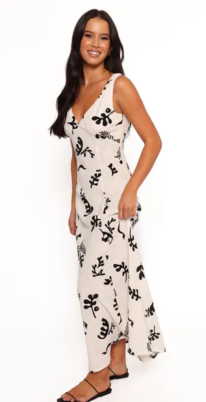 Paper Crane Tulsi Midi Dress - Off White Print thumbnail 3