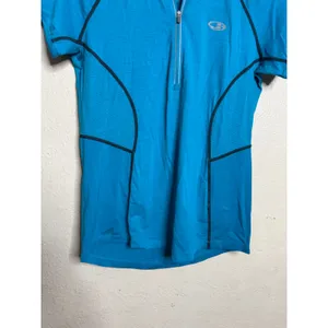 Icebreaker GT 150 Ultralite Merino Wool Half Zip Cycling Top Women’s M Blue thumbnail 7