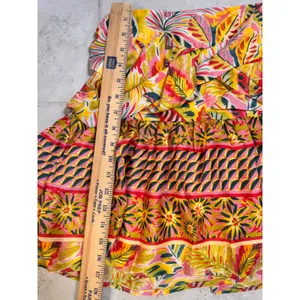Dress Forum‎ Los Angeles Tropical Floral Mini Skirt Yellow Orange Small FT10756 thumbnail 3