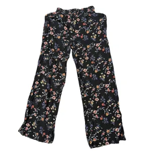 Lived To Be Spoiled Pants Womens M Black Floral Wide Leg Smocked Tassel Boho thumbnail 6