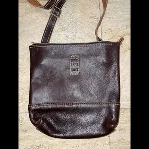 Portland Leather Goods Brown Crossbody‎ hobo Bag Purse 8.5”x9” thumbnail 2