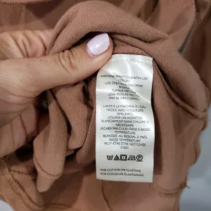 Free People Womens M Cafe Latte Cowl Neck Long Sleeve Layering Top NWT Brown thumbnail 6