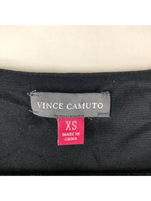 Vince Camuto Womens Top Peplum Elbow Sleeve Scoop Neck Black XS thumbnail 3