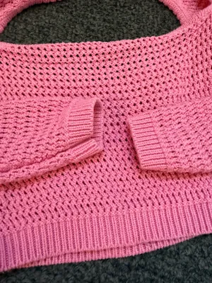 american eagle open back crochet sweater top thumbnail 3