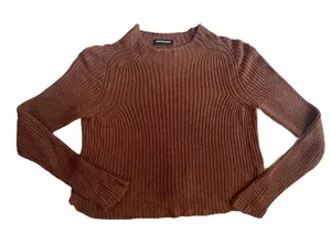 American Apparel Aslan Sweater Size Small Long Sleeve Crop Brown Light‎ Sweater thumbnail 1